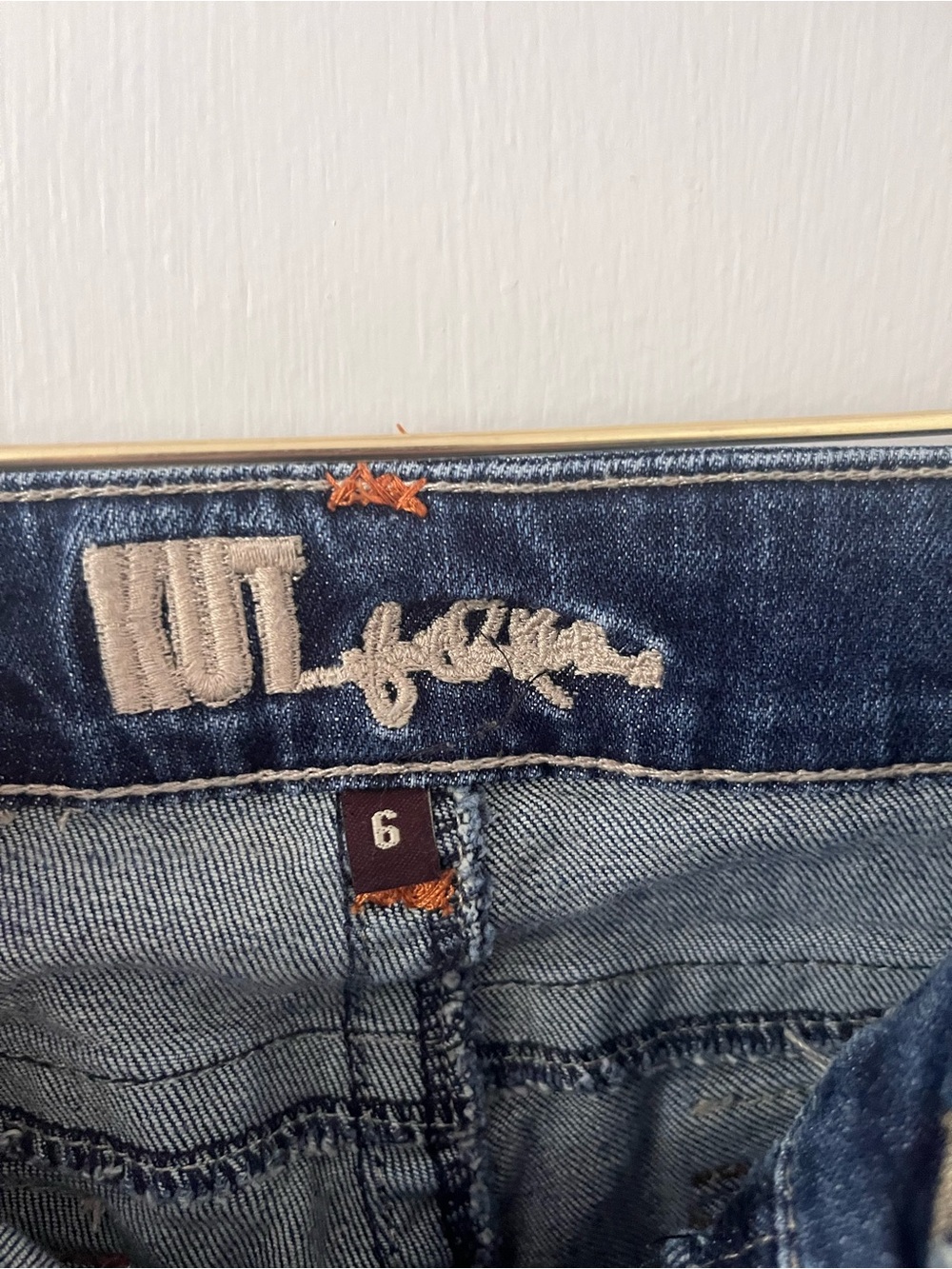 Kut from the Kloth Natalie High Rise Bootcut Jeans Embroidered Flap Pockets 6 - Picture 6 of 14